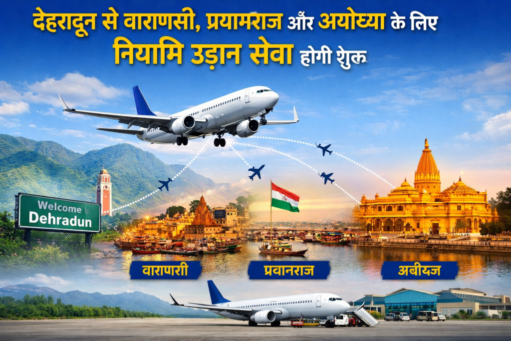 देहरादून से वाराणसी, प्रयागराज और अयोध्या के लिए नियमित उड़ान सेवा होगी शुरू